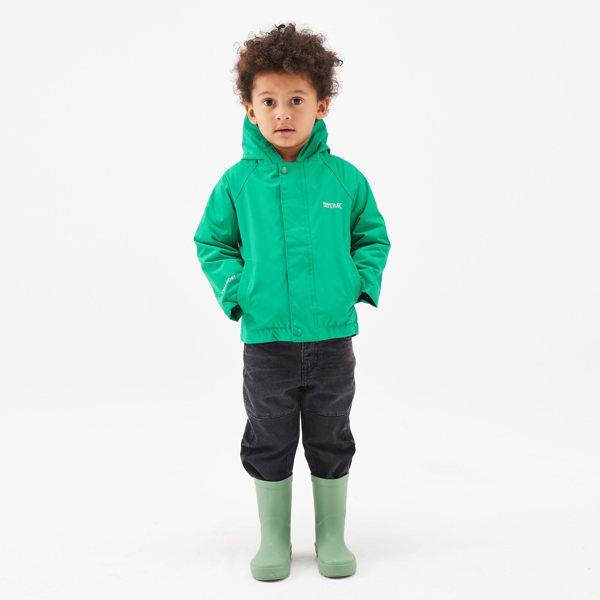 REGATTA Animal Kids' Hiking Waterproof Rain Jacket - Green