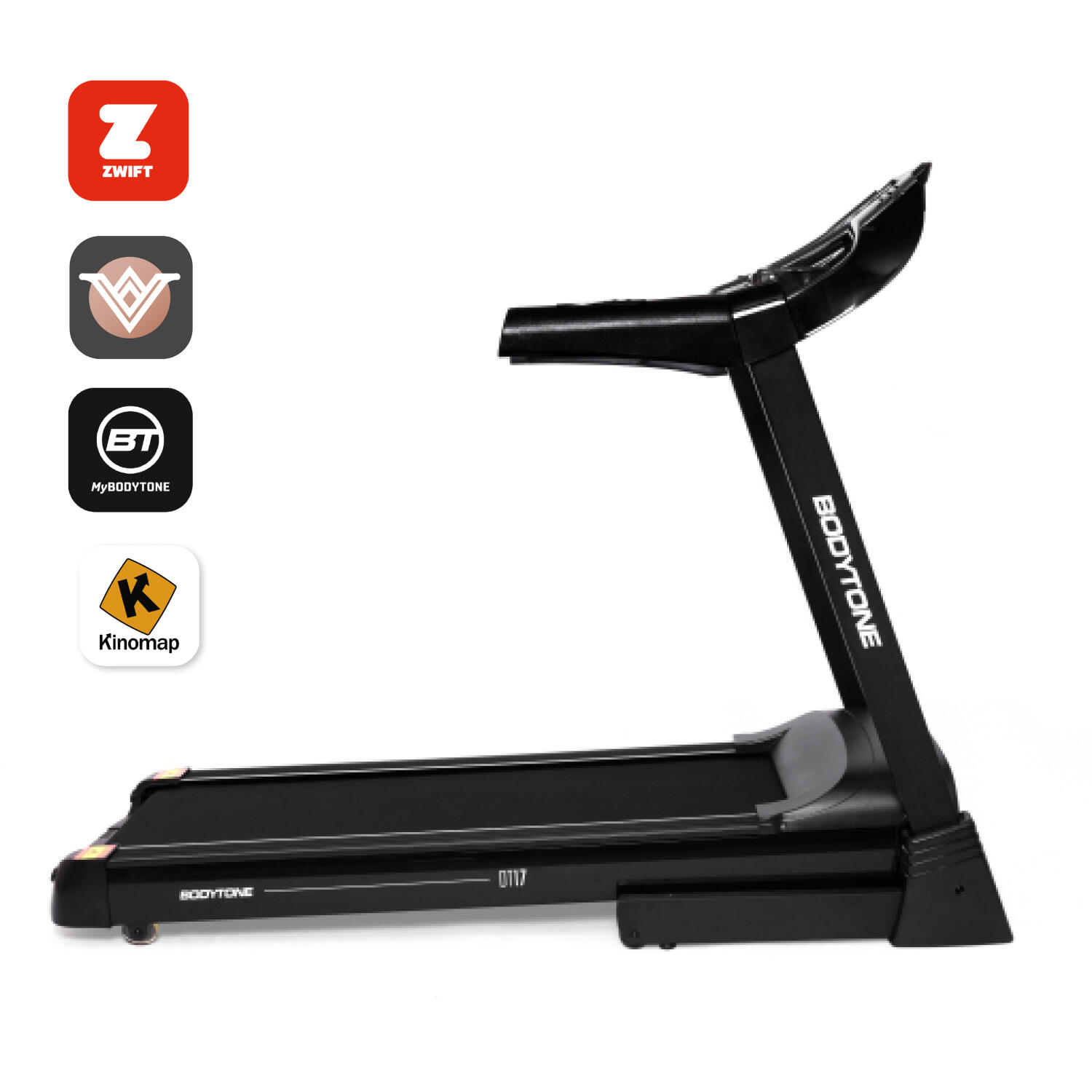 BODYTONE Cinta de correr plegable Bodytone conectada con pantalla LCD 18km/h