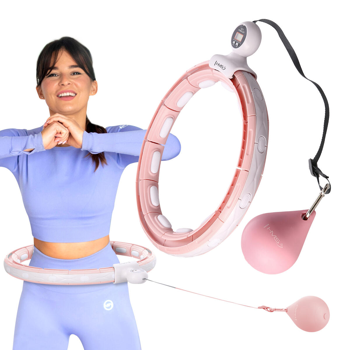 Hula hoop - Aimants & Poids - Rose 2/7