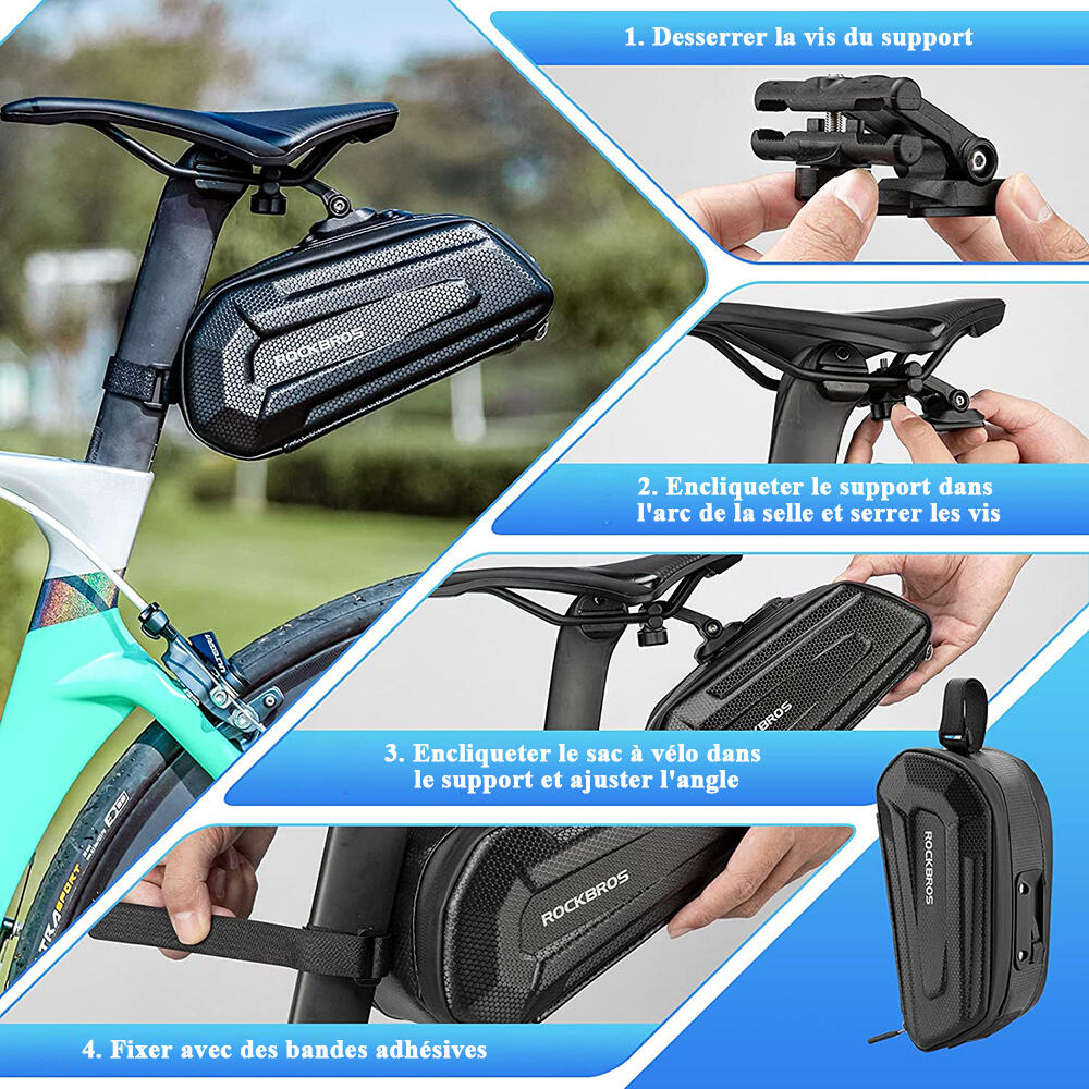 Sacoche Bicyclette Cadre Durable Sacoche De Selle Imperméable et Réfléchissant 1 6/8