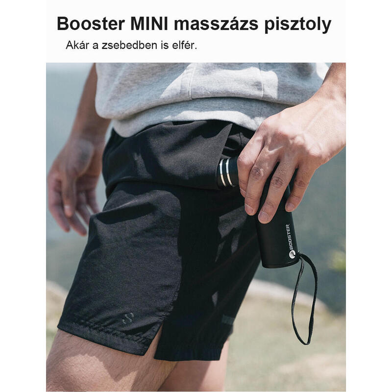 Booster Mini Masszázspisztoly - Fekete