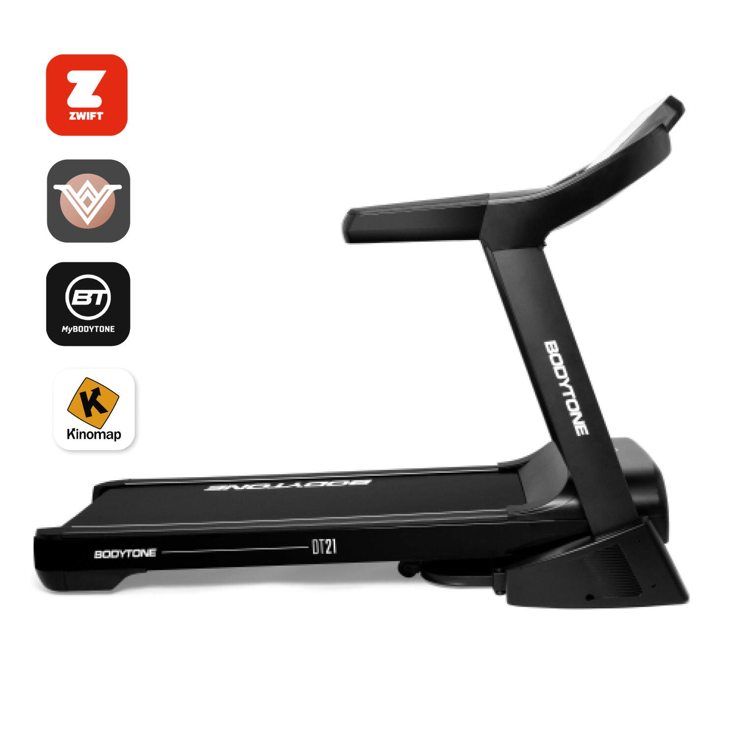 Bodytone DT21+ Passadeira dobrável com ligação Bluetooth Ecrã LCD 20km/h