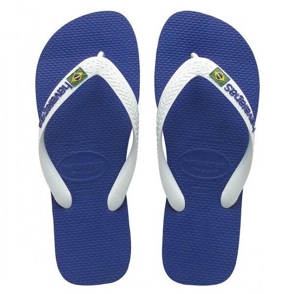 Havaianas - Tong Havaianas Enfant Brasil Logo - Enfant - Tongs - Bleu - 29/30 - Decathlon
