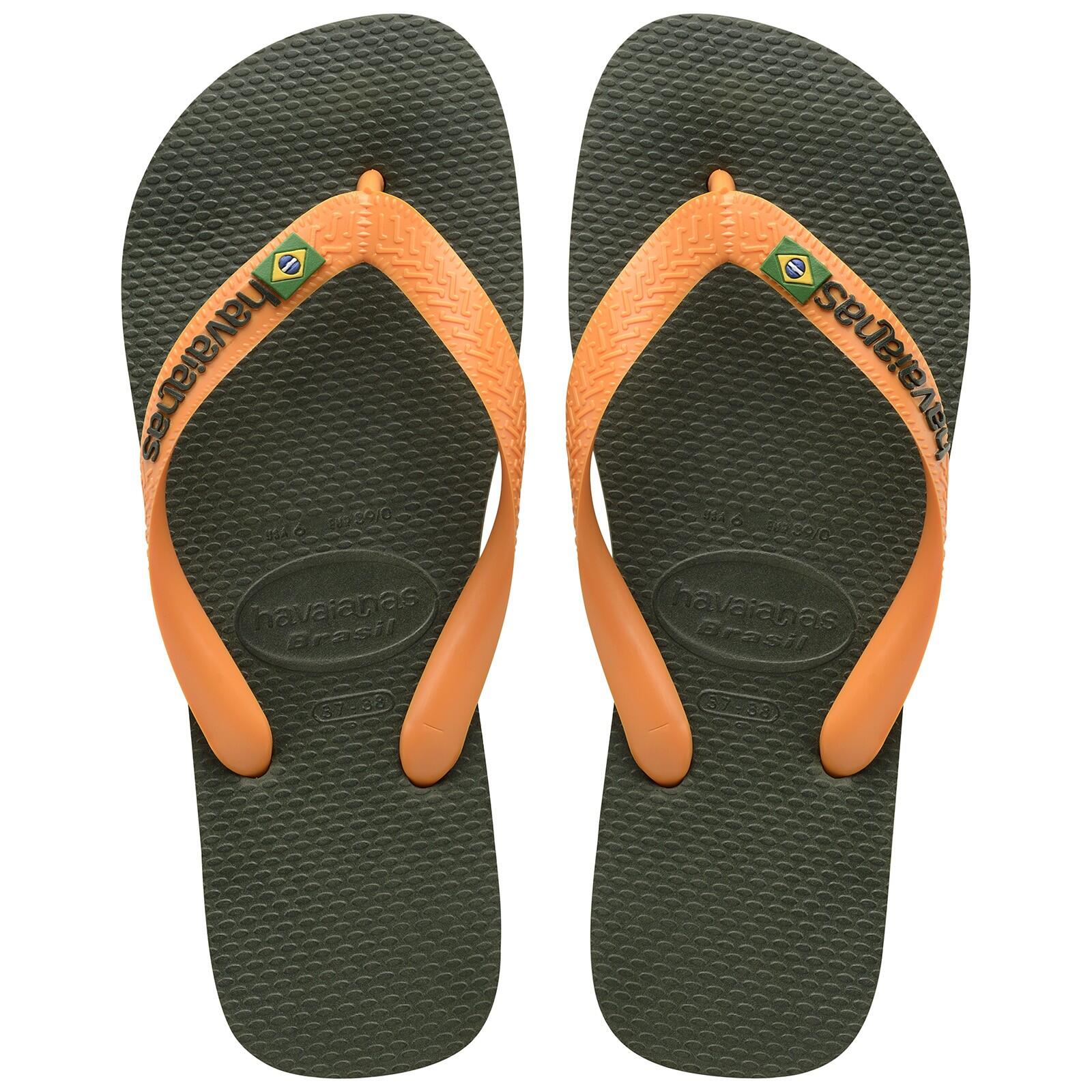Havaianas - Tong Havaianas Enfant Brasil Logo - Enfant - Tongs - Vert - 29/30 - Decathlon