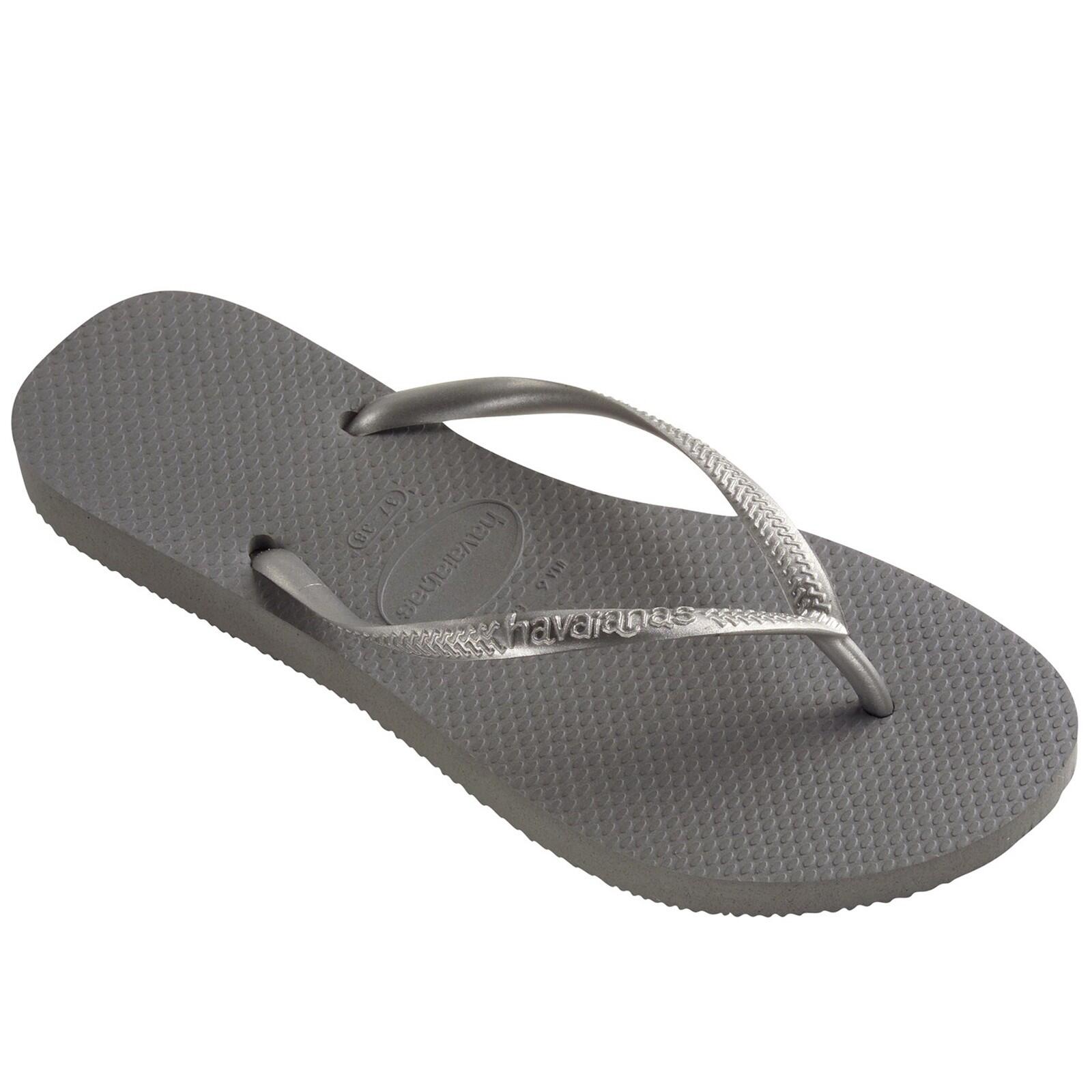 Chinelos Havaianas Modelo Slim Cor Cinza 4/5