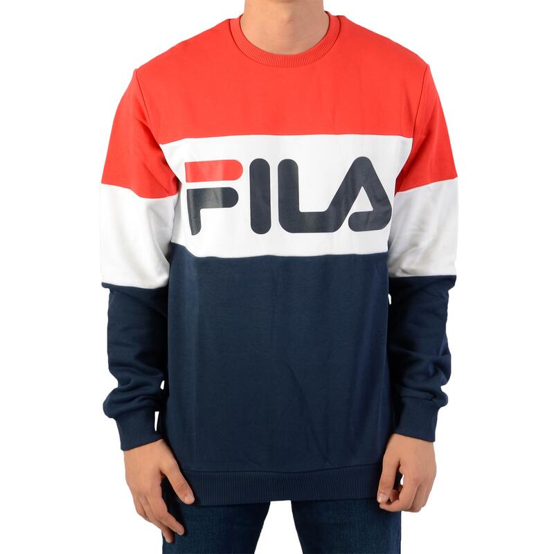 Sweat Fila Men Straight Blocked Crew - Homme