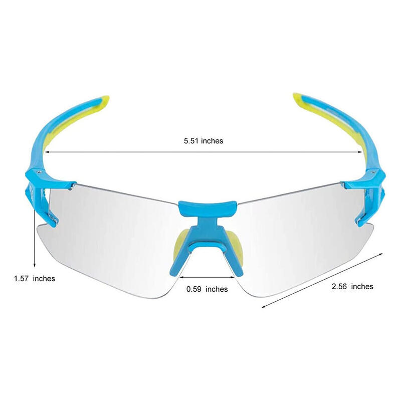 Gepolariseerde Photochromic Sportzonnebril, Cycling Half-Frame Anti-UV 400