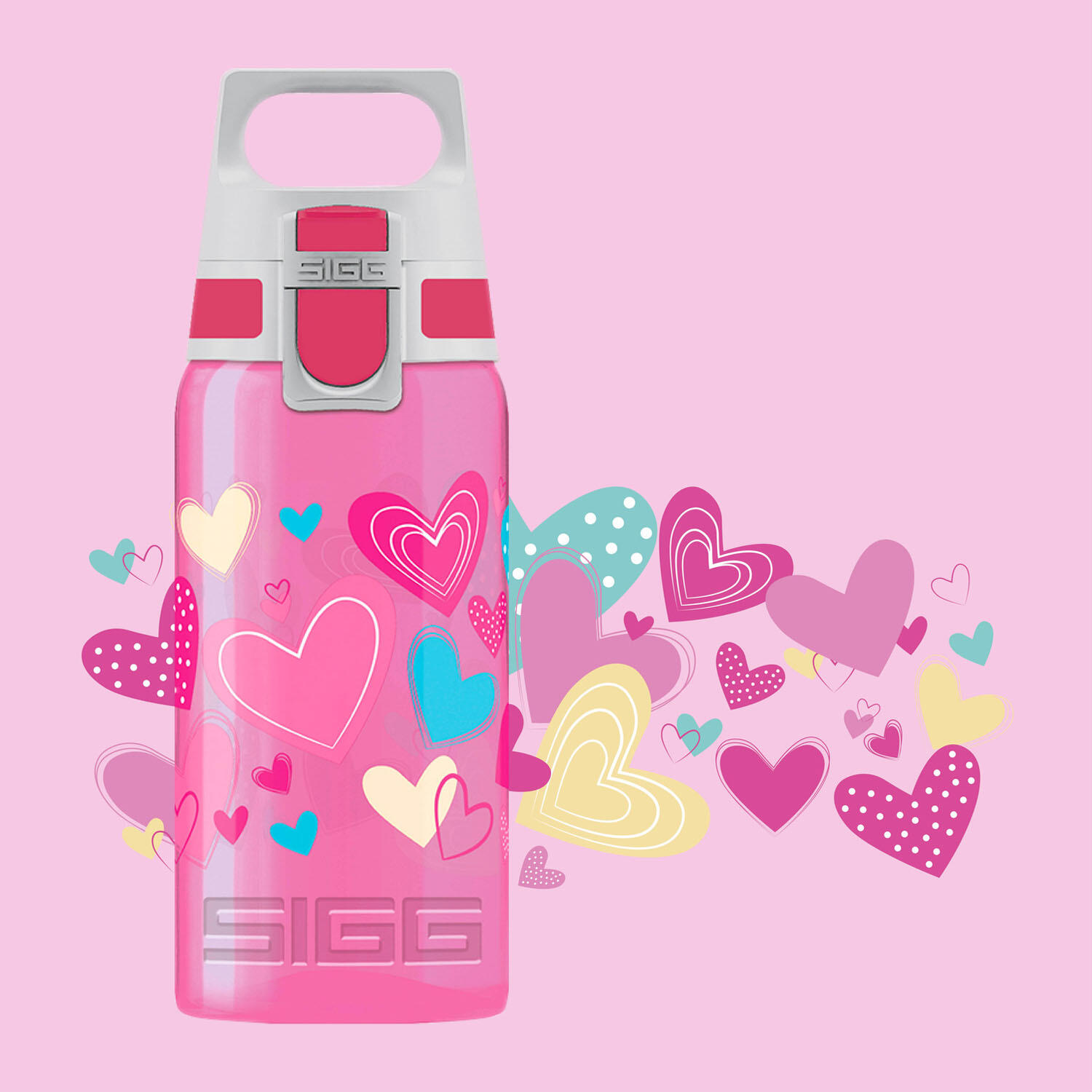 Gourde enfant 0,5L SIGG VIVA ONE Hearts 100% made in Allemagne 2/5