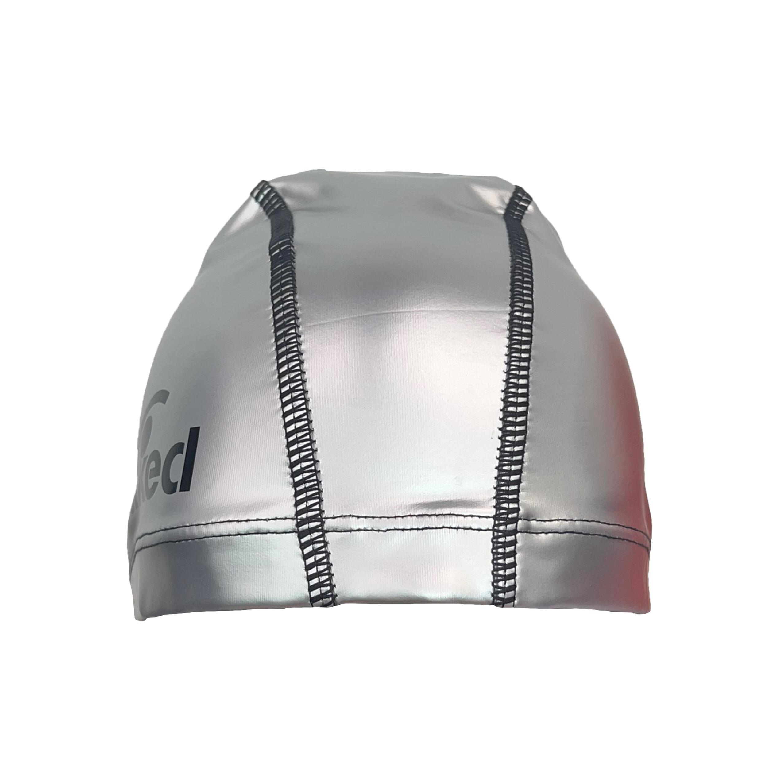 PU Coated Adult Swimming Cap Silver
