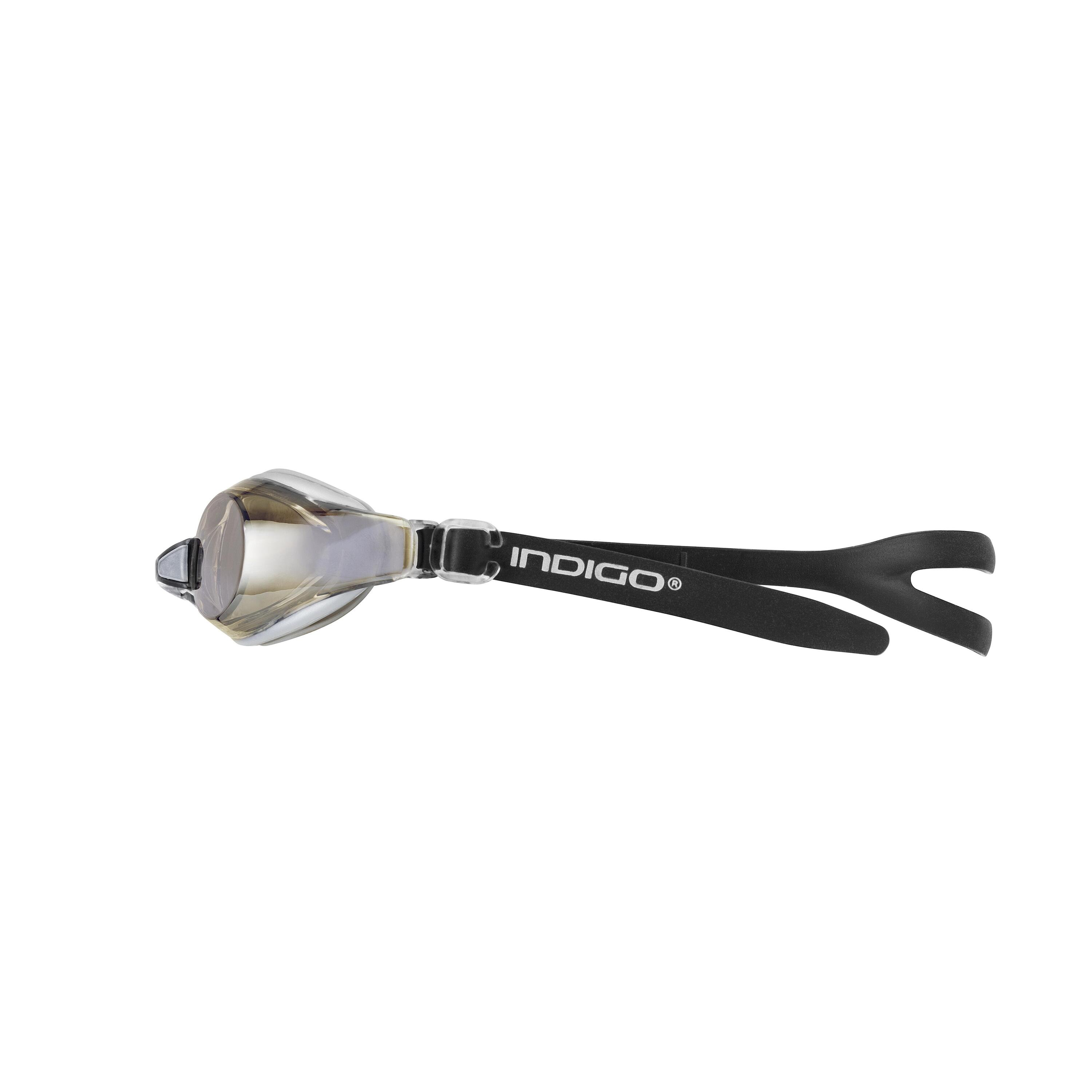 Gafas de Natación con Puente Intercambiable FOCUS INDIGO Gris-Negro 3/4