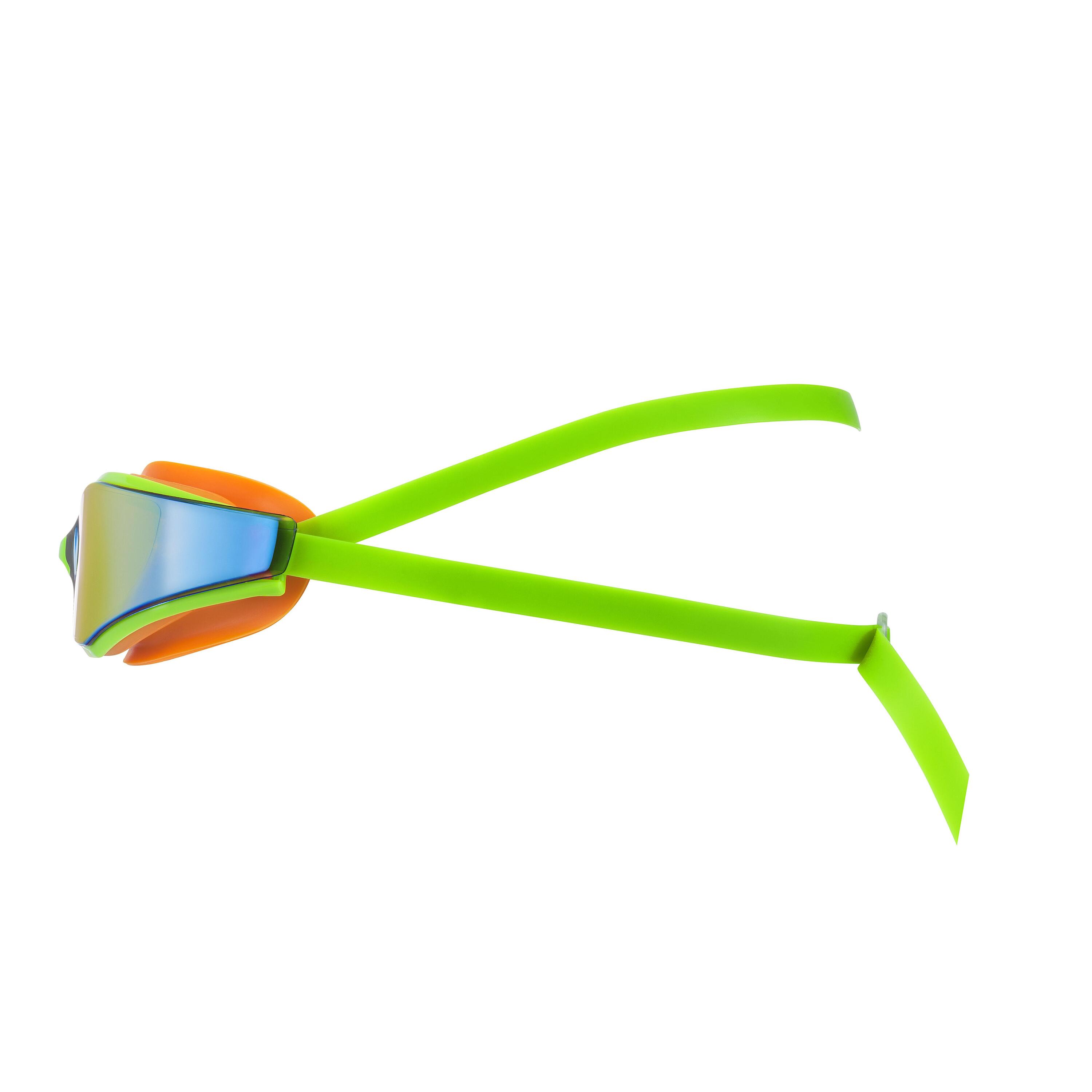 Lunettes de Natation avec Pont Interchangeable AquaVision INDIGO Vert Galvanique 3/4