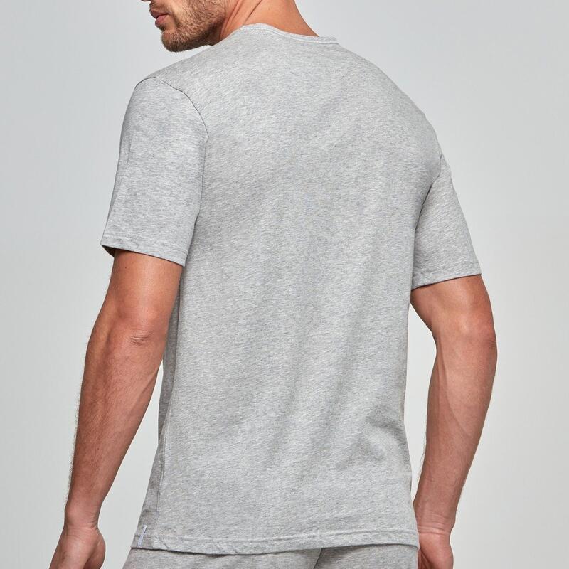 Essentials Komfort-T-Shirt aus reiner Baumwolle mit Rundhalsausschnitt