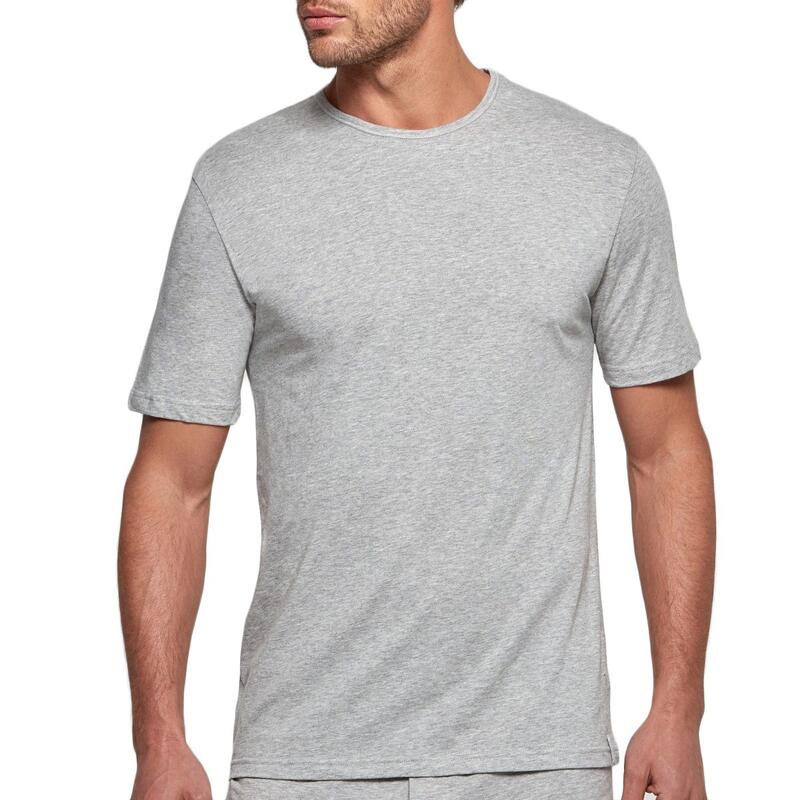 Essentials Komfort-T-Shirt aus reiner Baumwolle mit Rundhalsausschnitt
