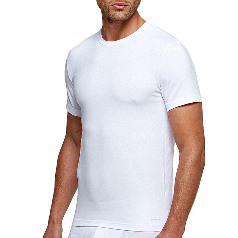 T-shirt a girocollo in maglia di pelle regolatore di temperatura innovativo