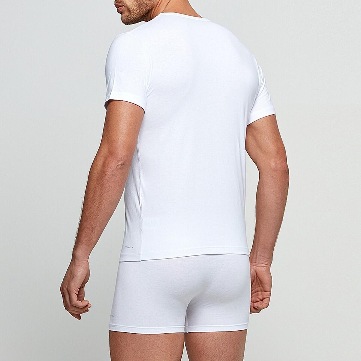 T-shirt col V tricot de peau innovation régulateur de température 3/6