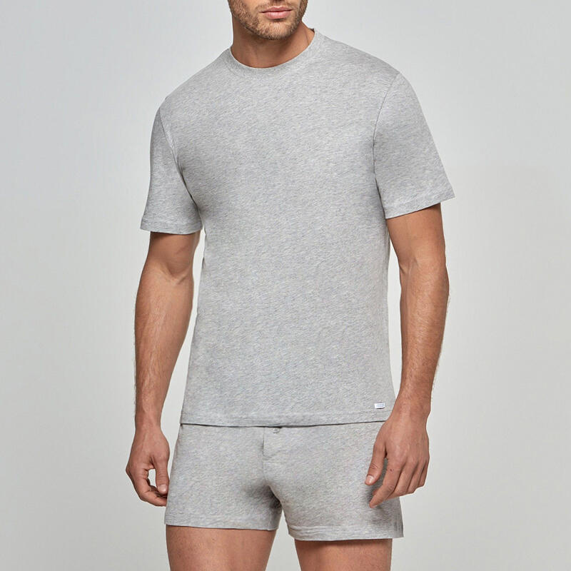 T-shirt homewear Essentials in puro cotone con scollo rotondo