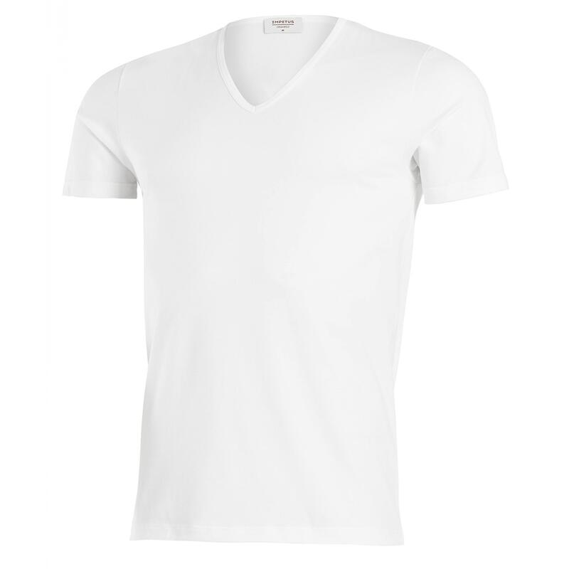 Camiseta homewear de algodón ecológico Oeko-Tex con cuello en V