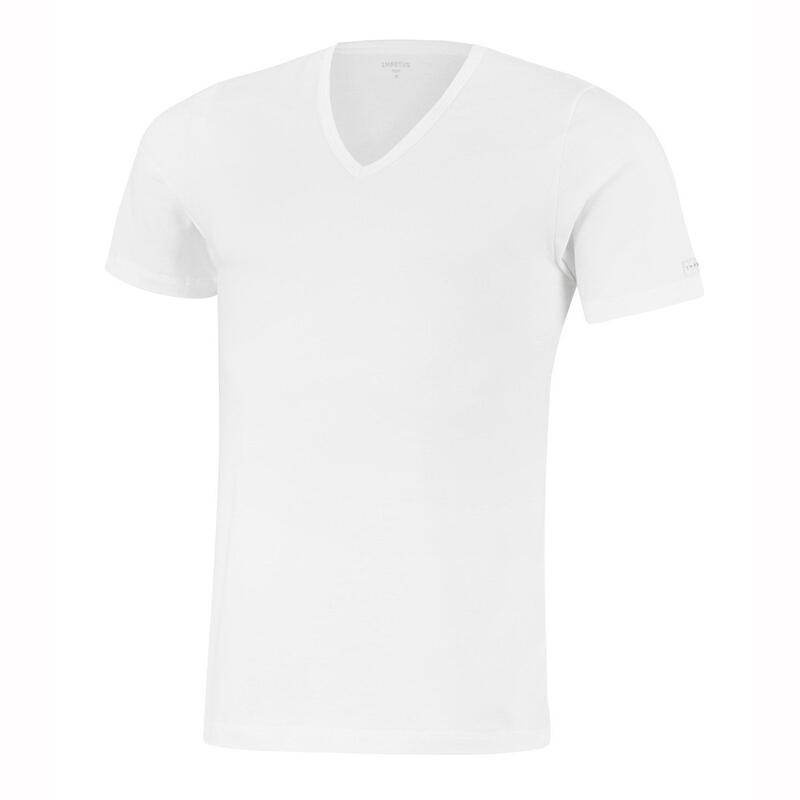 T-shirt col V coton stretch Essentials