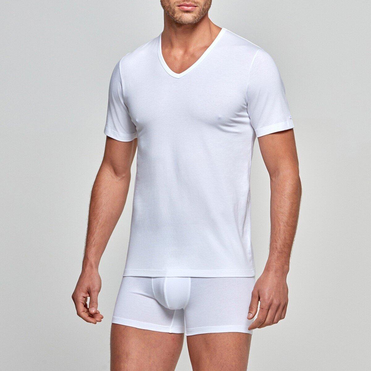 Camiseta Essentials de algodón elástico con cuello en V 2/5
