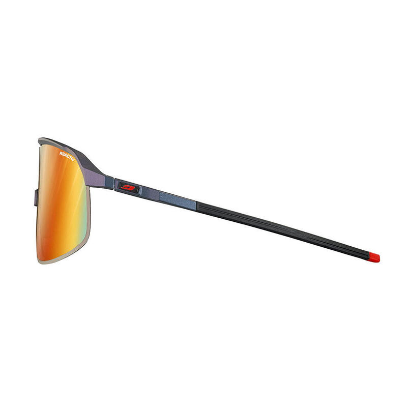 Density Reactiv Adult Ultralight Photochromic Cycling Sunglasses - Grey/Red