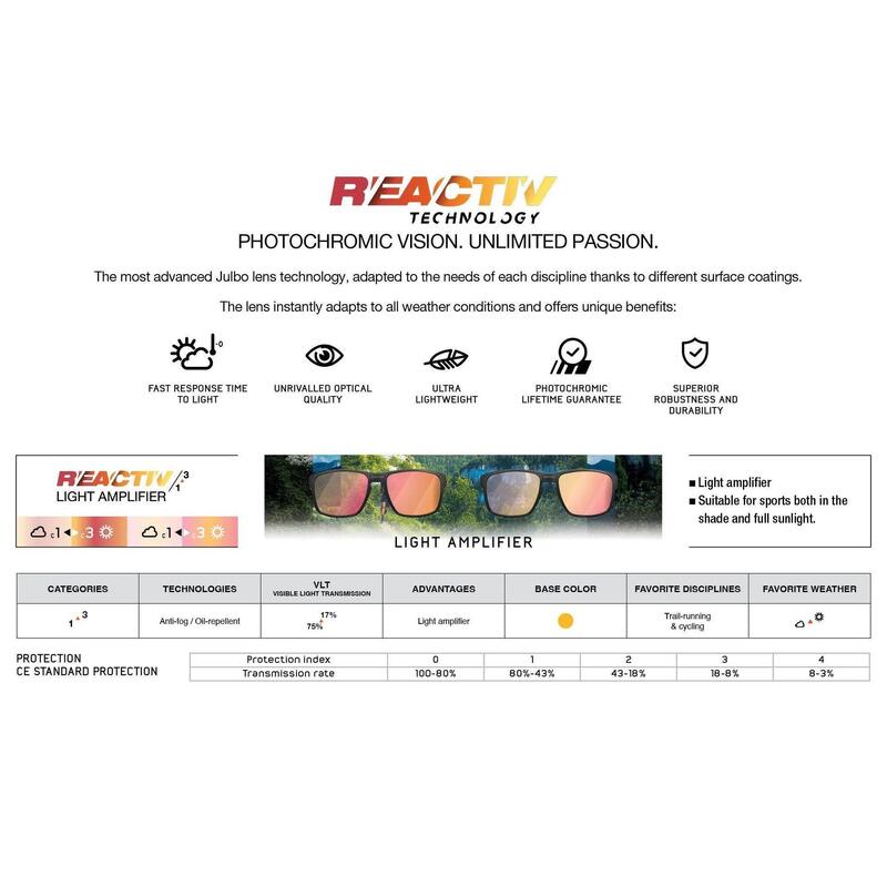 Density Reactiv 成人超輕量漸變鏡單車太陽眼鏡 - 黑色/金色