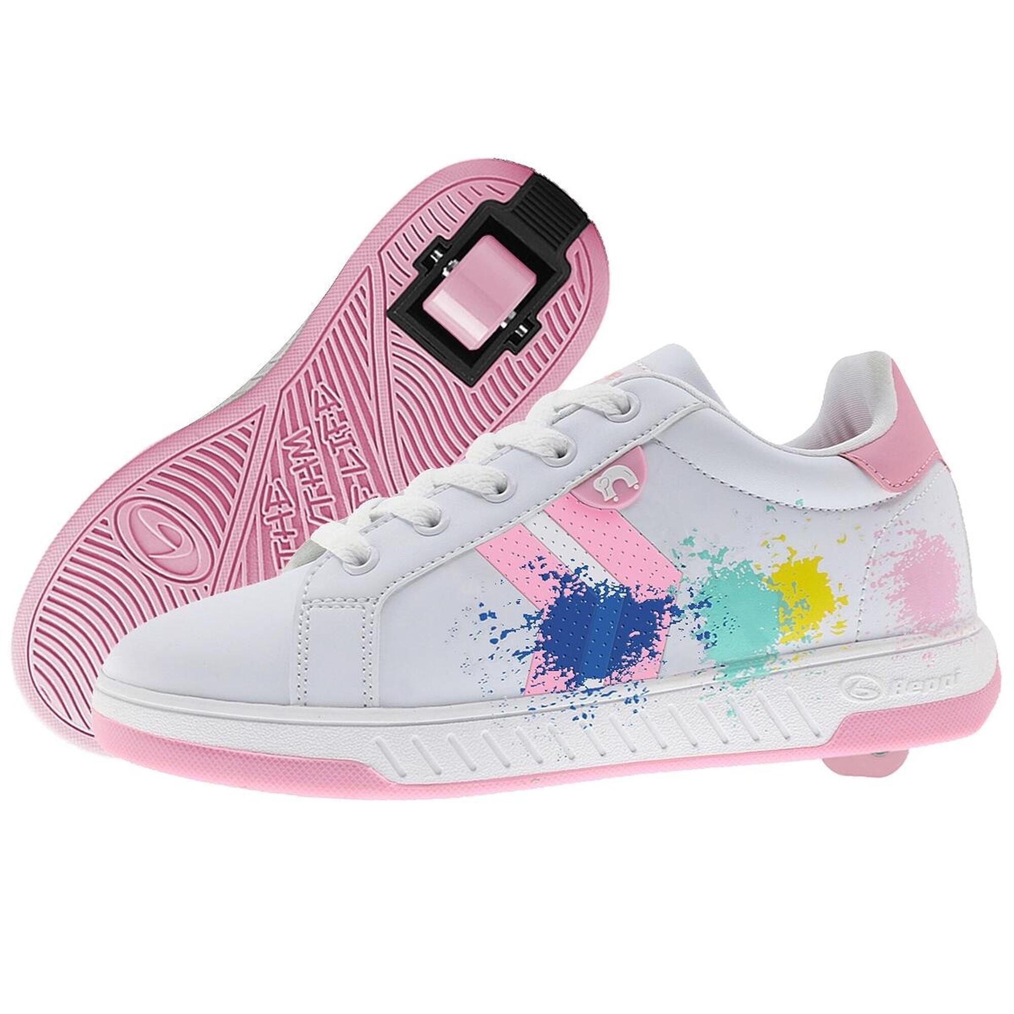 BREEZY ROLLERS Light Heart - Pink Wheeled Heel Shoe