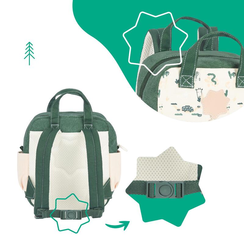 Mochila pequeña infantil con 4L de capacidad- Verde