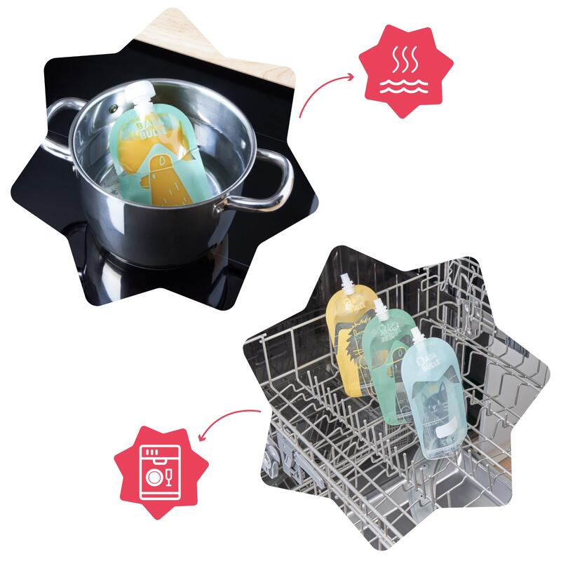 Set van 15 herbruikbare luchtdichte waterflessen voor kinderen - 150 ml
