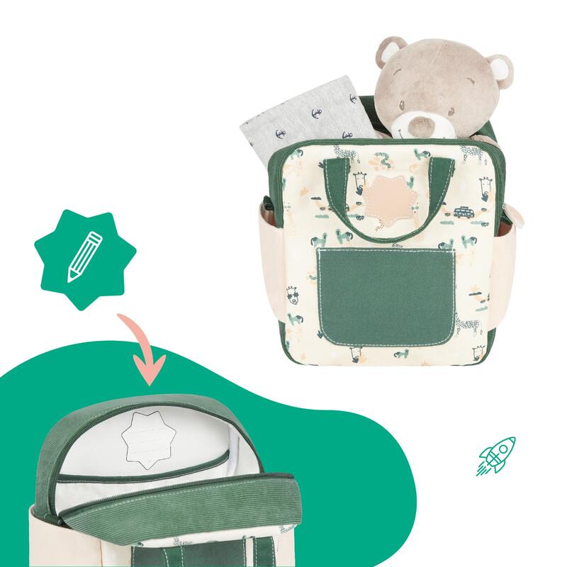 Mochila pequeña infantil con 4L de capacidad- Verde