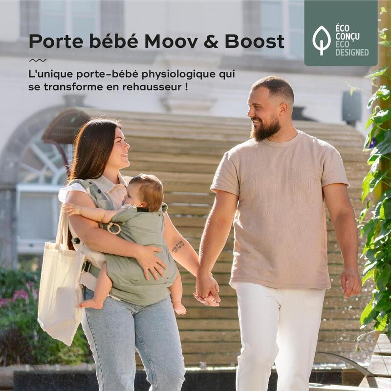 Portabebés fisiológico patentado - Moov & Boost Green