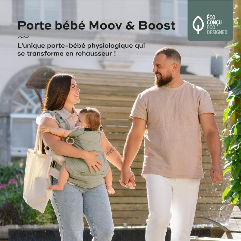 Porte bébé physiologique évolutif breveté - Moov & Boost Vert
