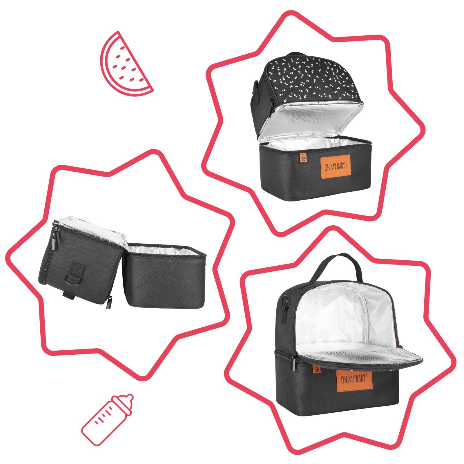 Sac repas isotherme 5L  enfant 2 compartiments conserve froid (5h) chaud (3h) 2/8