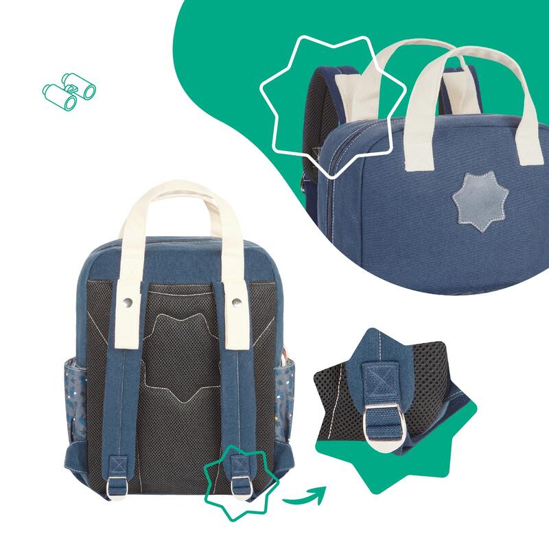 Mochila cambiador para paseos en familia con 15L de capacidad - Azul