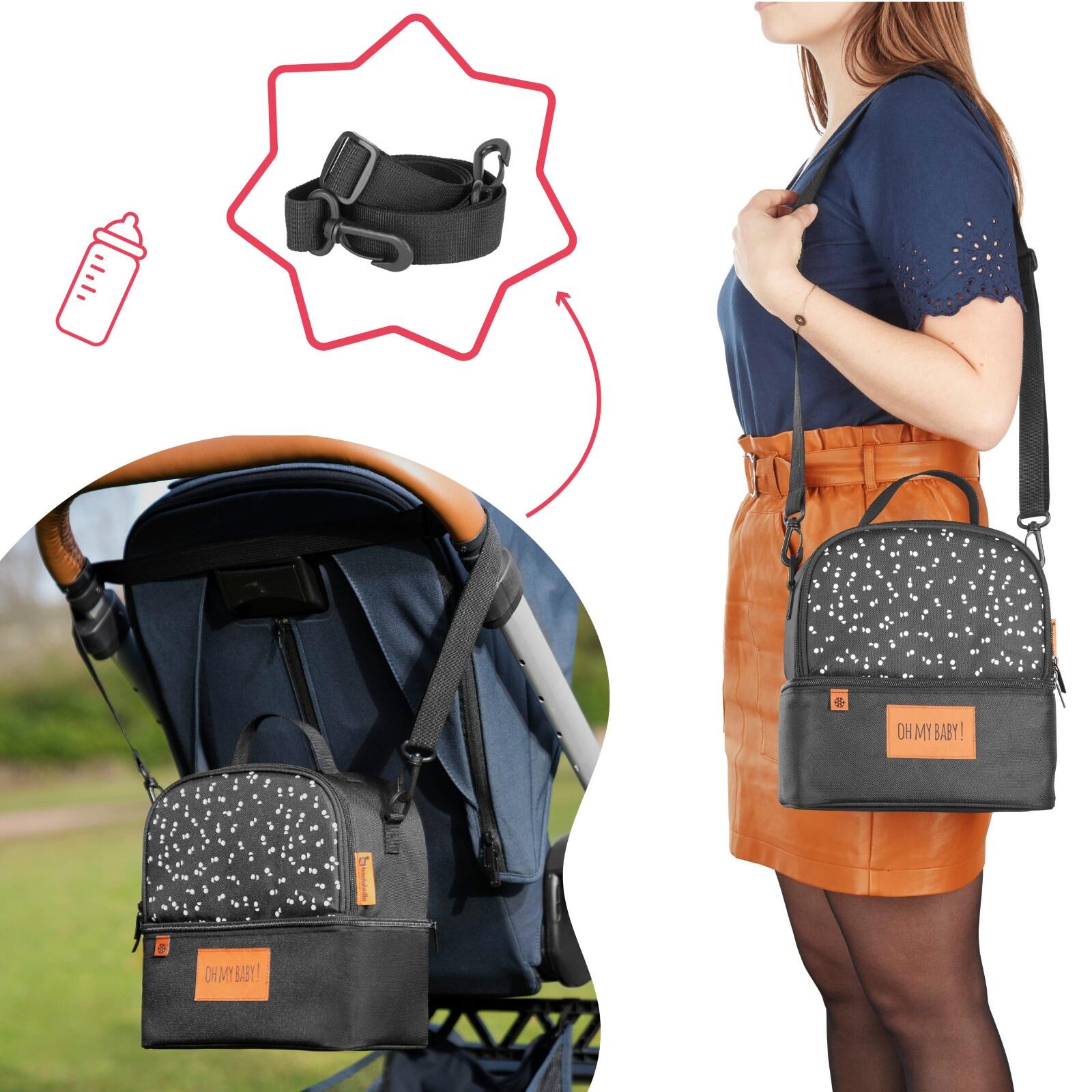 Sac repas isotherme 5L  enfant 2 compartiments conserve froid (5h) chaud (3h) 6/8