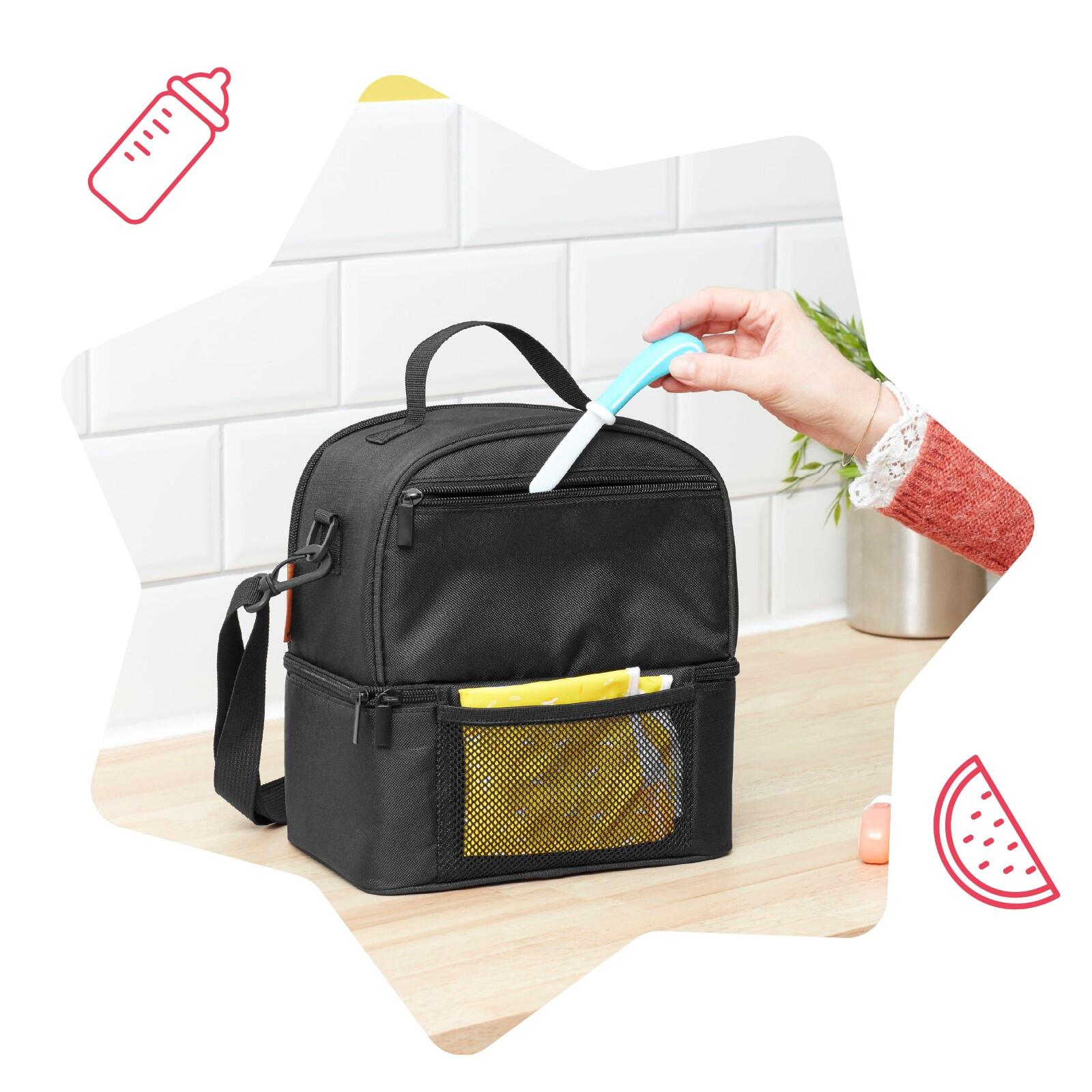 Sac repas isotherme 5L  enfant 2 compartiments conserve froid (5h) chaud (3h) 5/8