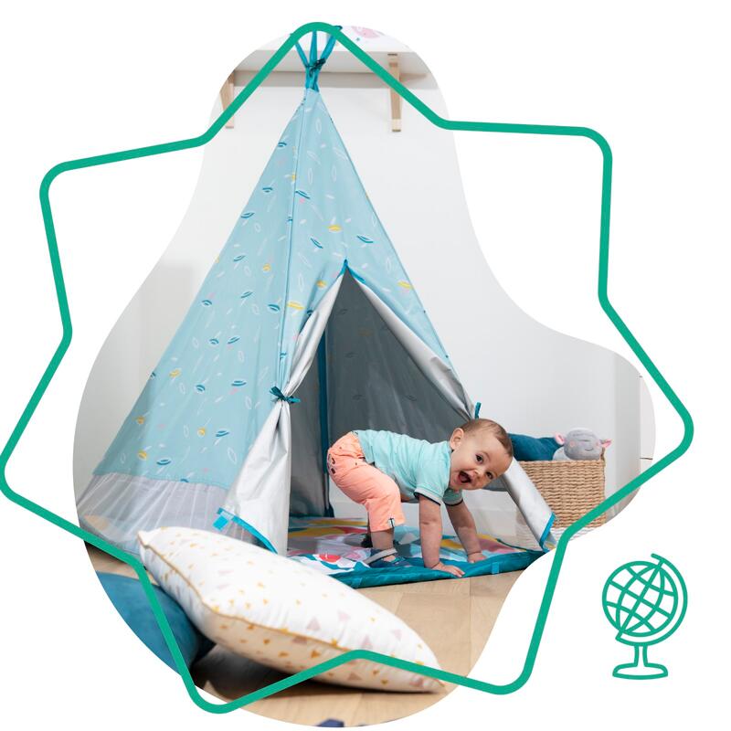 Abri de camping UPF50+ enfant 2 places - Bleu
