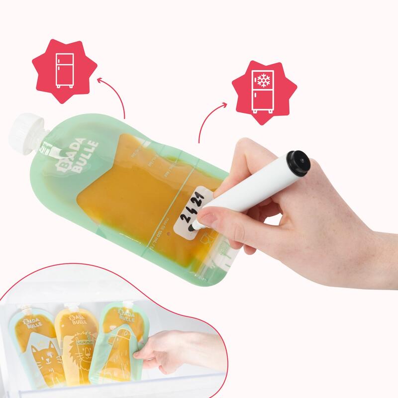 Set van 15 herbruikbare luchtdichte waterflessen voor kinderen - 150 ml