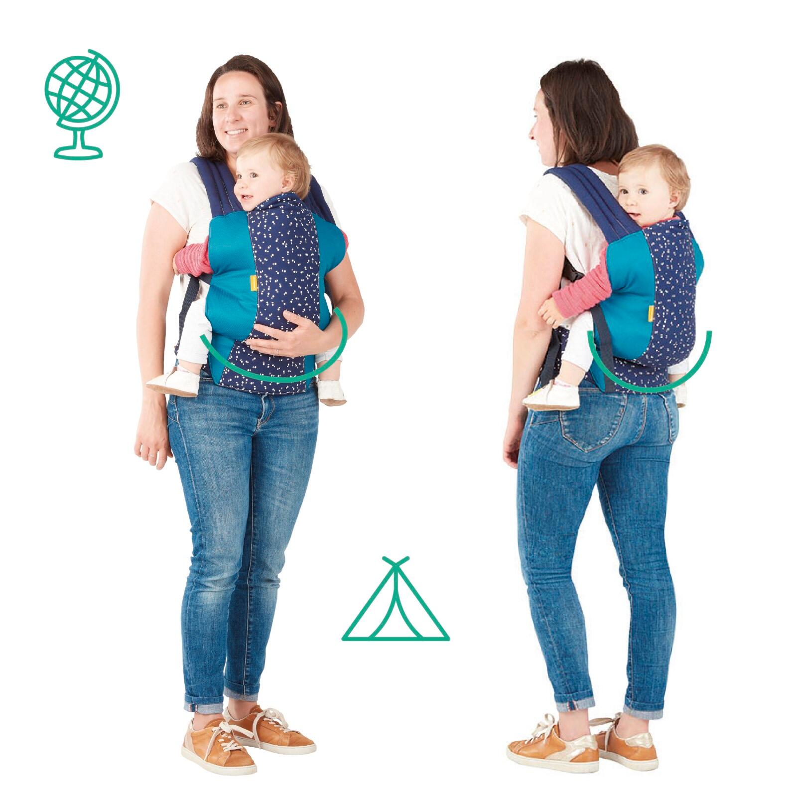 Ergonomische Babytrage - Easy & Go Blau 3/7