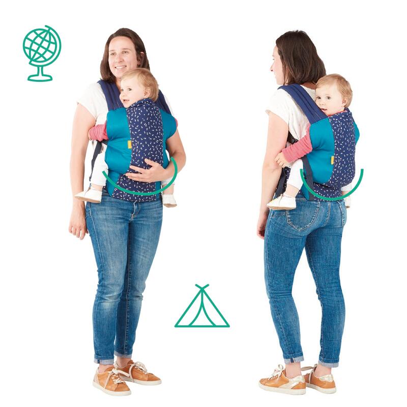 Porte bébé physiologique ventral/dorsal - Easy & Go Bleu