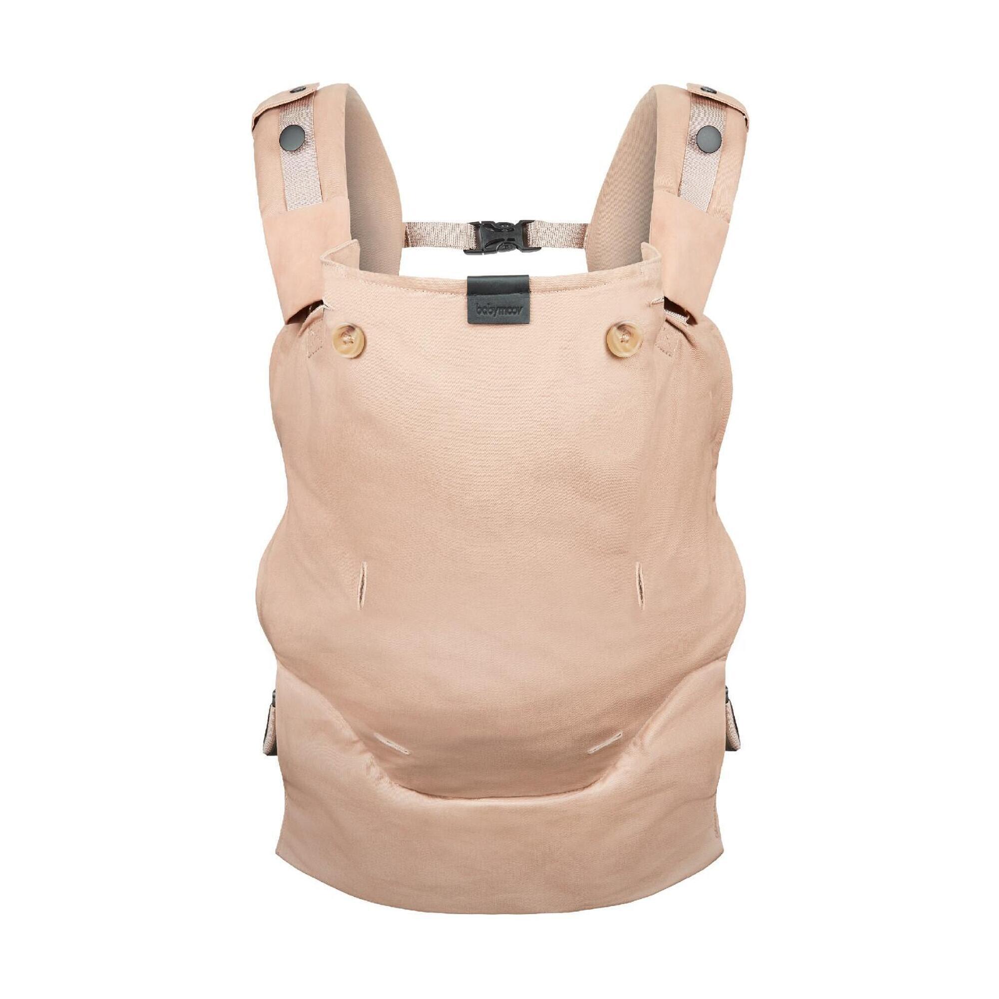 BABYMOOV Patentierte mitwachsende ergonomische  Babytrage - Moov & Boost Beige