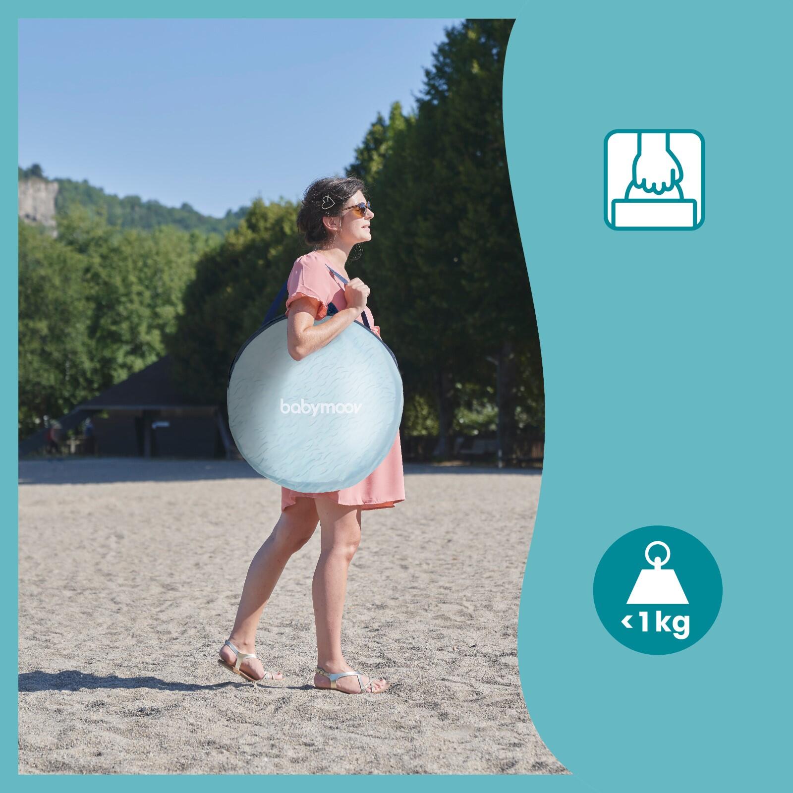 Strandmuschel UV-Schutz 50+ mit Moskitonetz für Babys und Kinder - Blue Waves 6/7