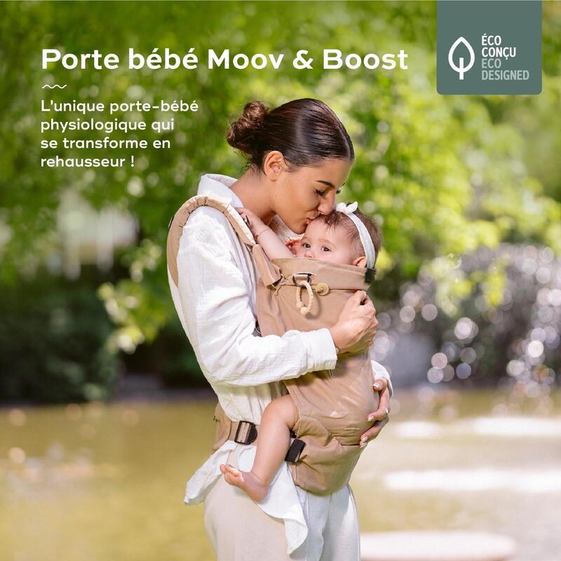 Porte bébé physiologique évolutif breveté - Moov & Boost Beige