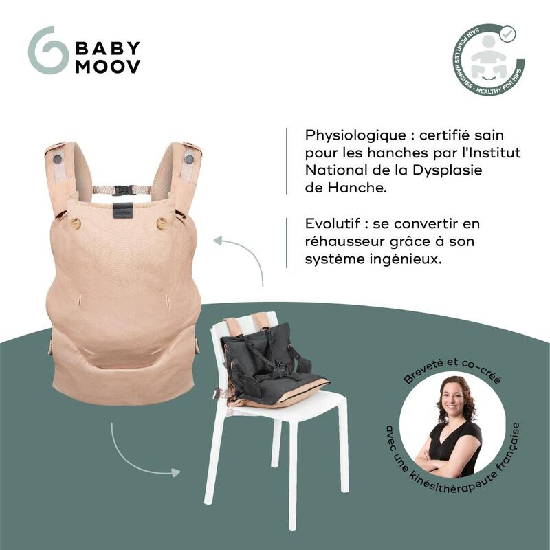Porte bébé physiologique évolutif breveté - Moov & Boost Beige
