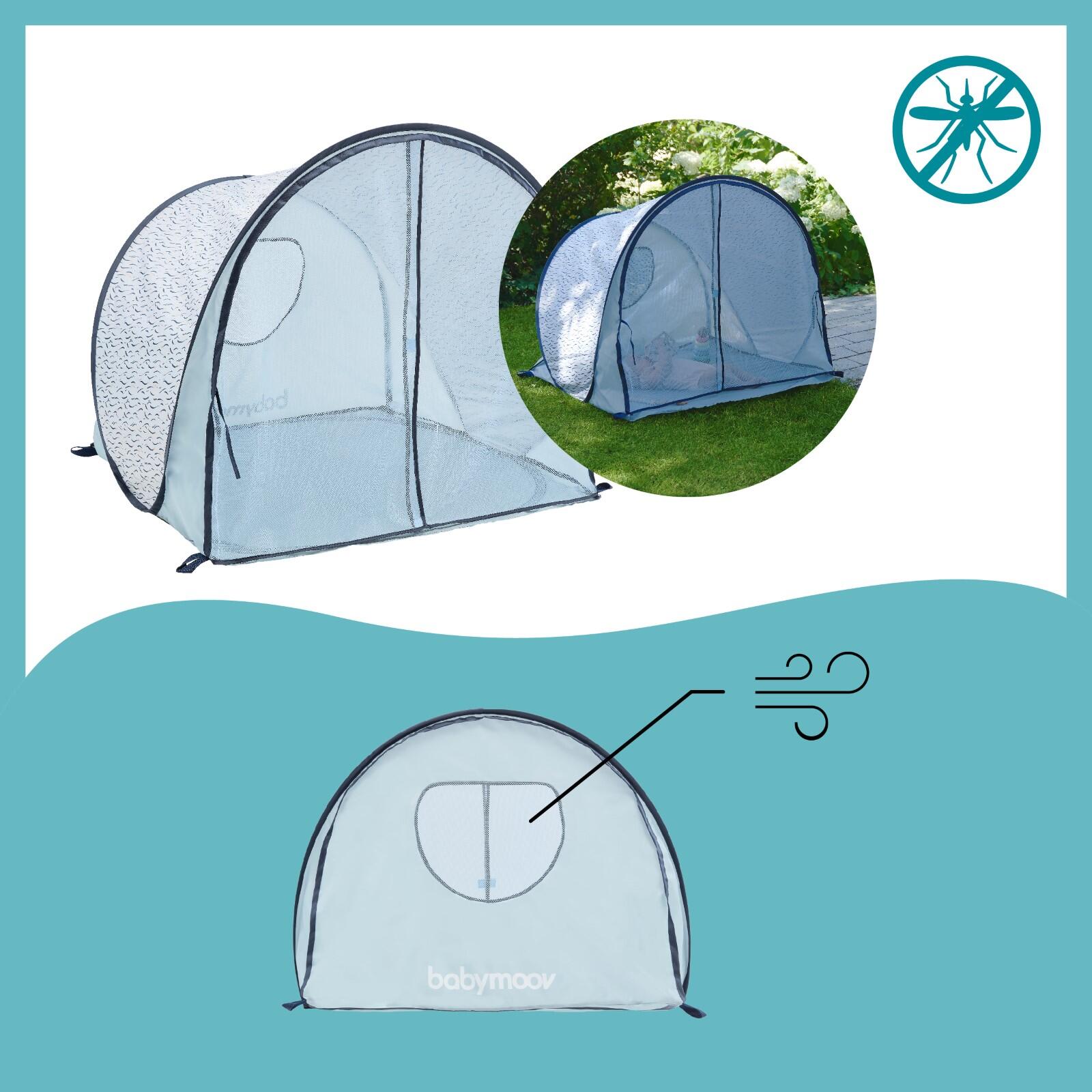 Strandmuschel UV-Schutz 50+ mit Moskitonetz für Babys und Kinder - Blue Waves 4/7
