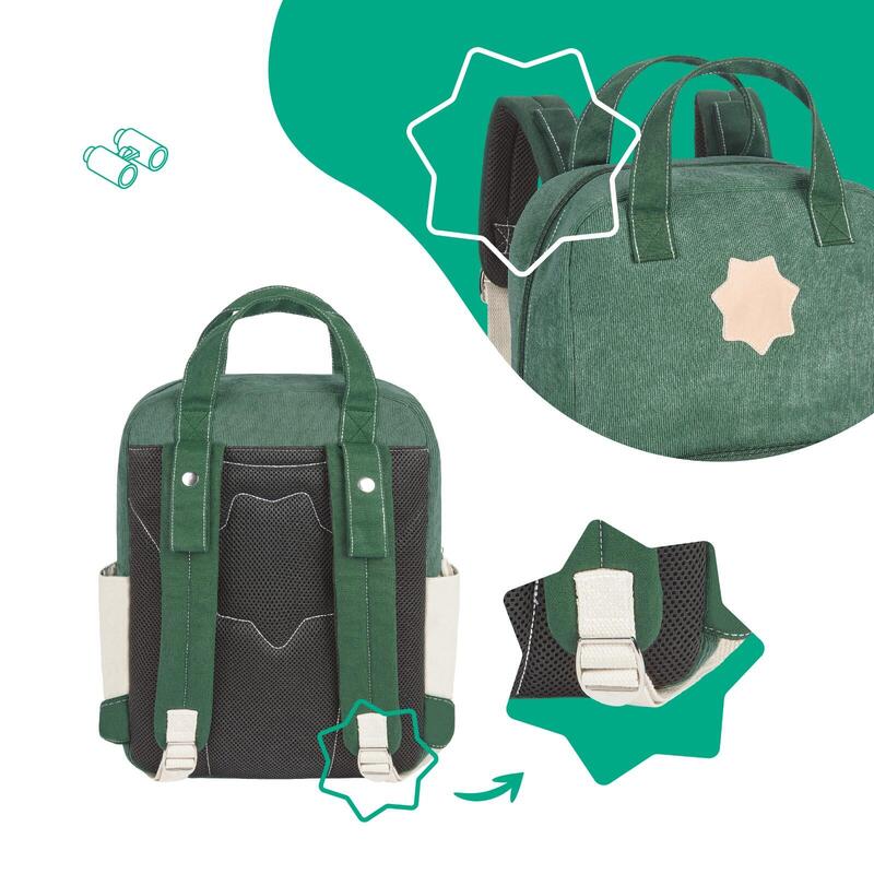 Mochila cambiador para paseos en familia con 15L de capacidad- Verde