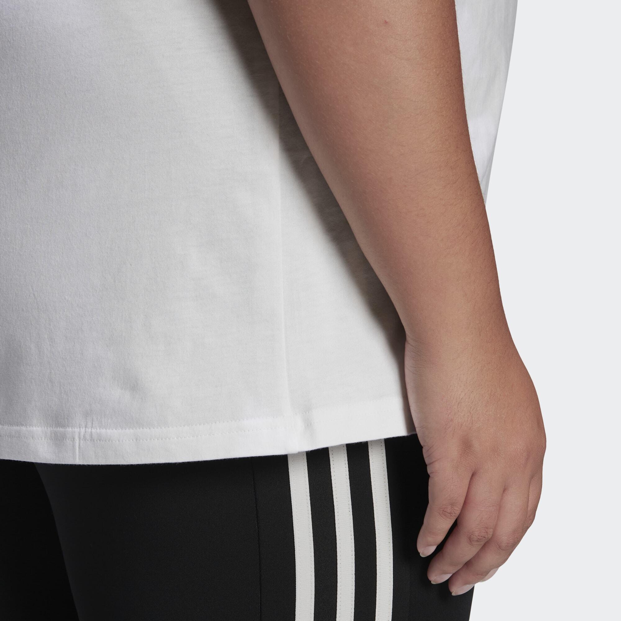 Essentials Slim 3-Stripes Tee (Plus Size) 5/5