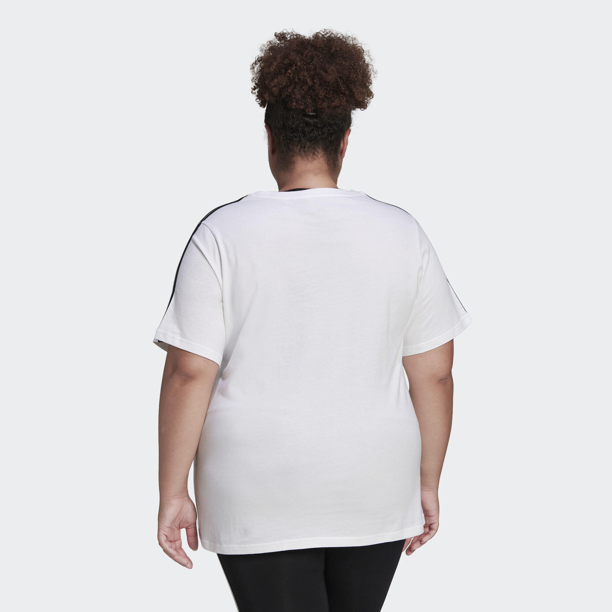 Essentials Slim 3-Stripes Tee (Plus Size) 3/5