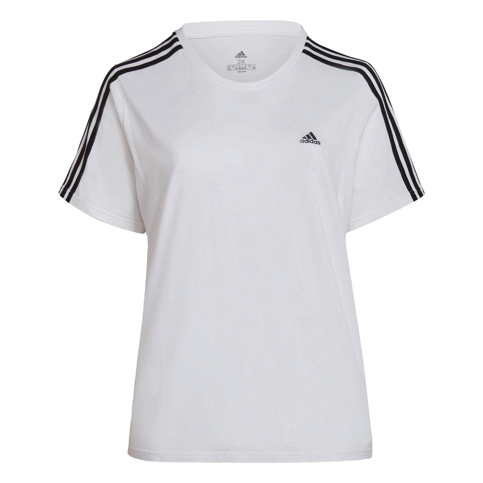 Essentials Slim 3-Stripes Tee (Plus Size) 2/5