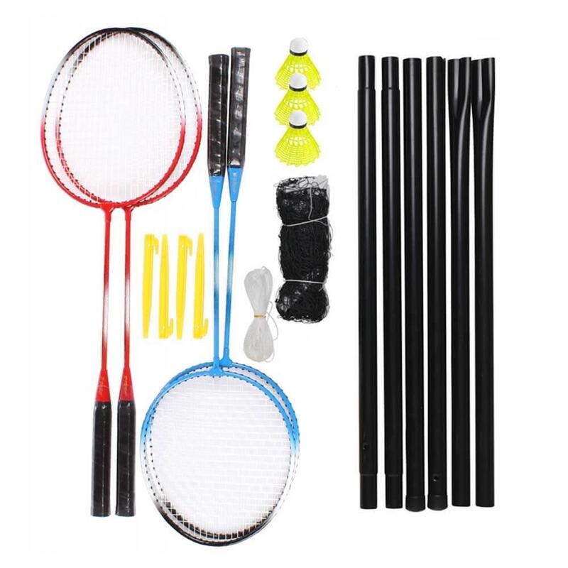 Set badminton, 2 perechi rachete, 3 mingi si plasa