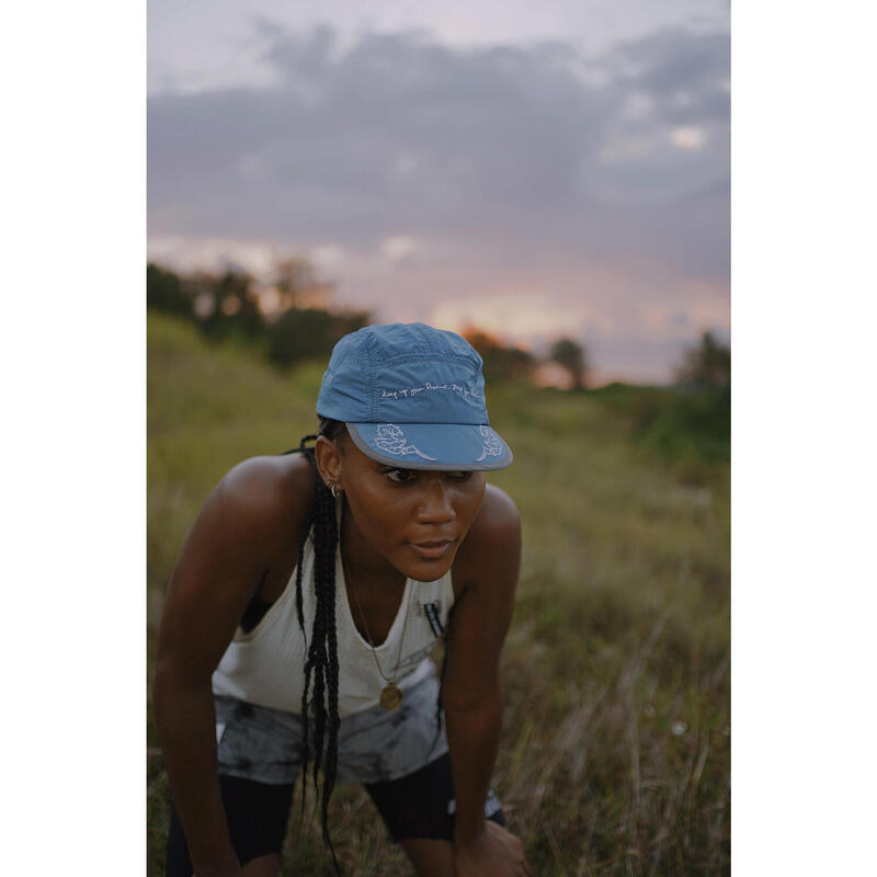 Red Leaf Running Cap - Blue Jean (Blue)